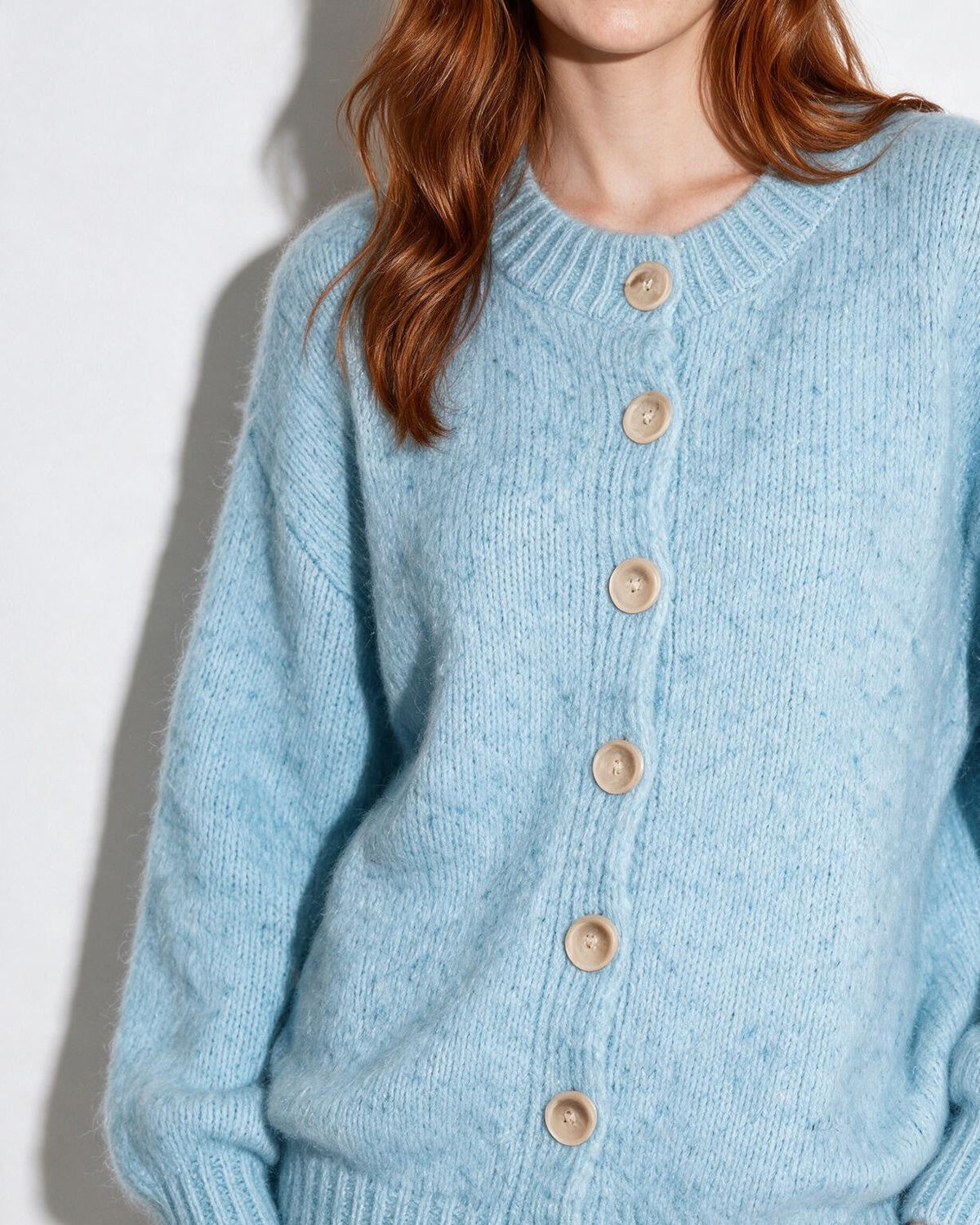 Wool Flecked Cropped Cardigan