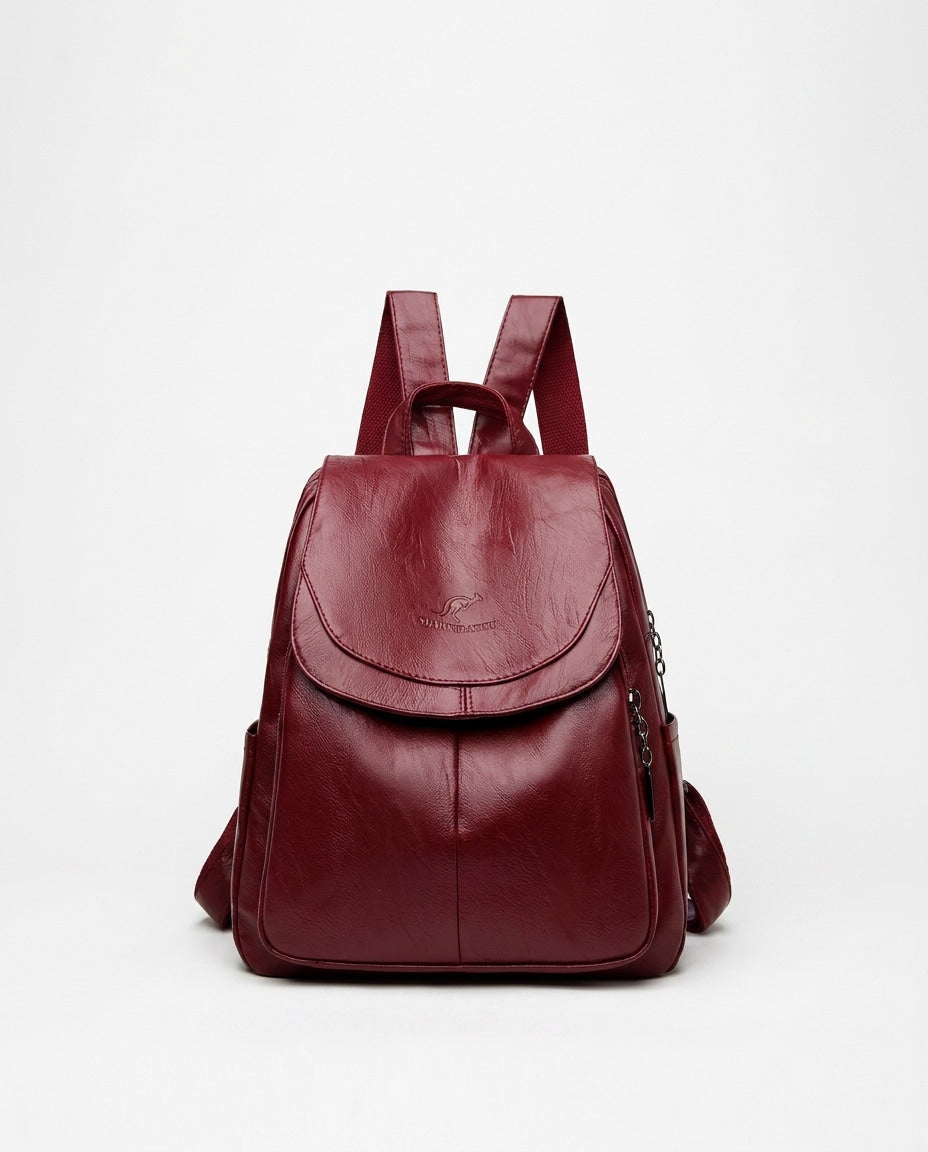 Curved Flap Structured Backpack
