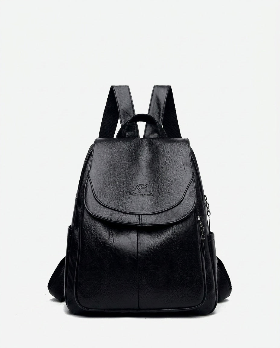 Curved Flap Structured Backpack