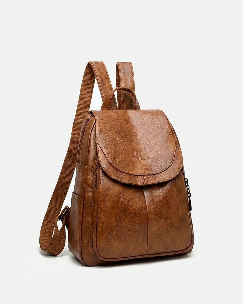 Curved Flap Structured Backpack
