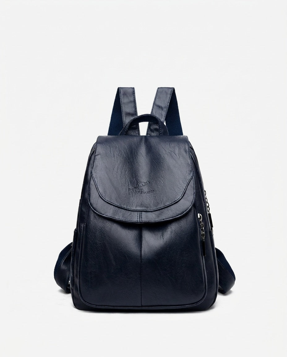 Curved Flap Structured Backpack