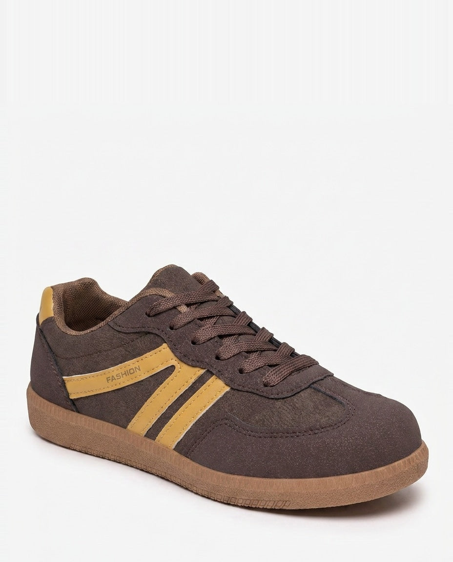 Retro Stripe Gum-Sole Trainers