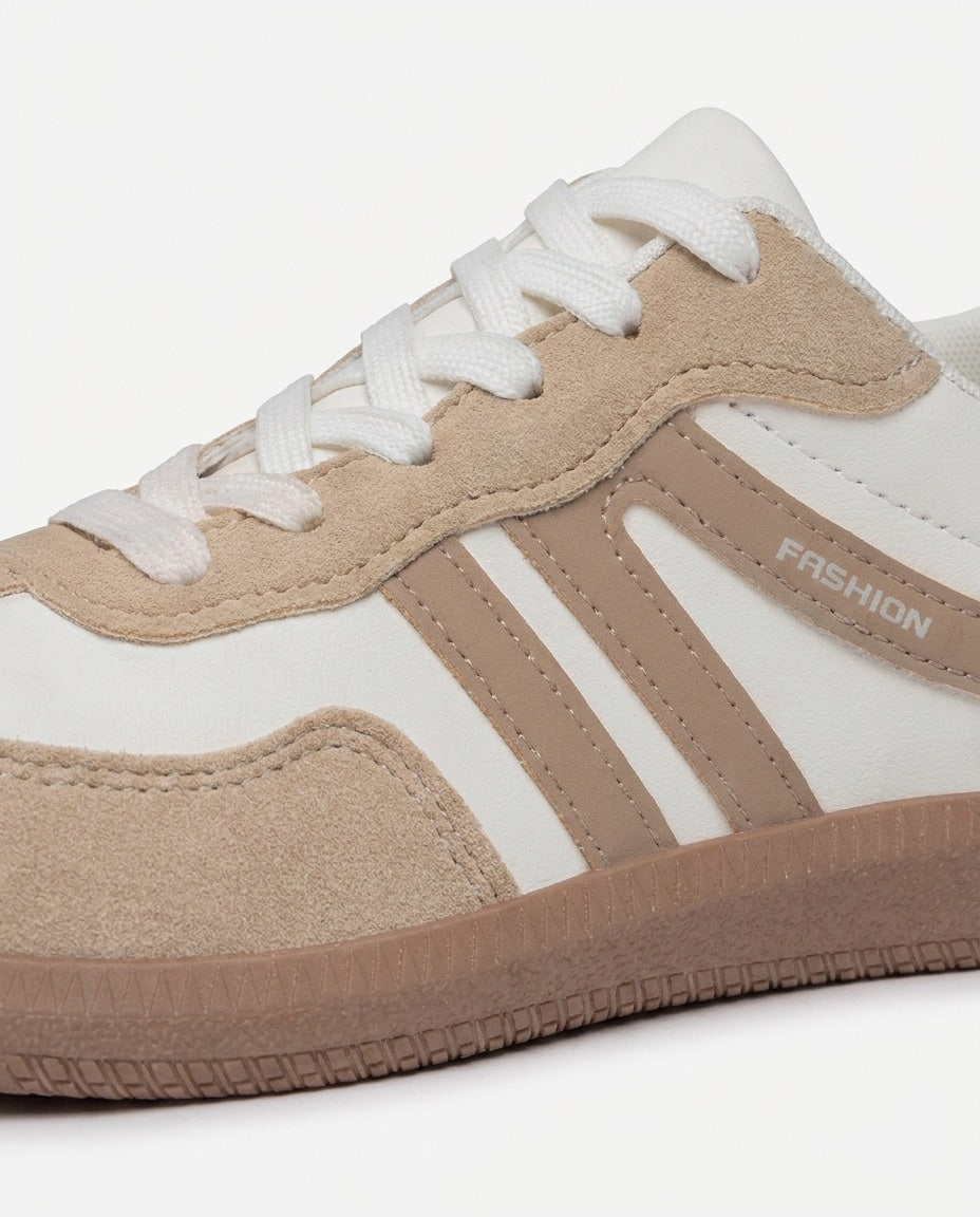 Retro Stripe Gum-Sole Trainers