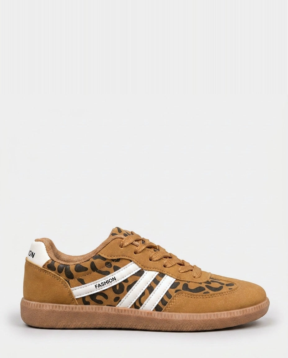 Retro Stripe Gum-Sole Trainers