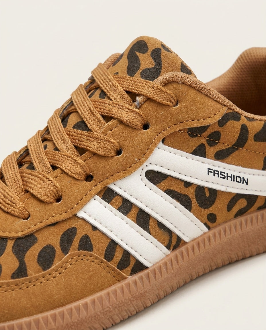 Retro Stripe Gum-Sole Trainers