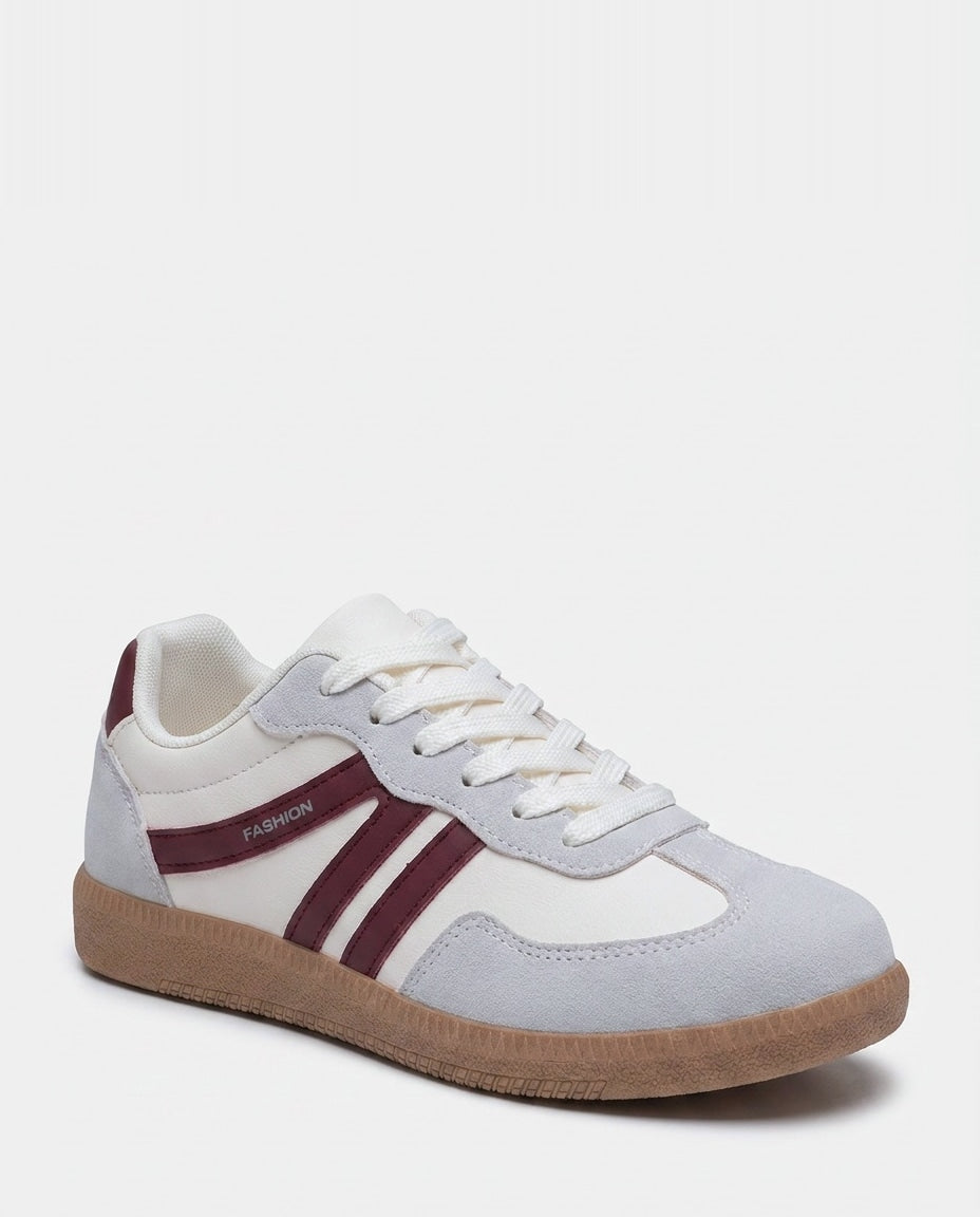 Retro Stripe Gum-Sole Trainers