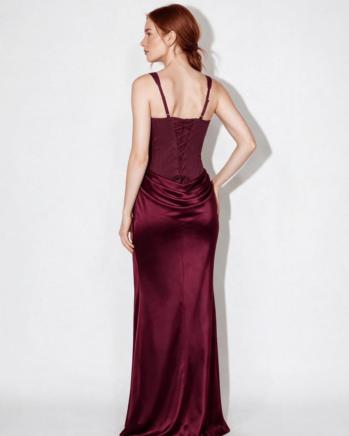 Corset Bodice Mermaid Maxi Dress