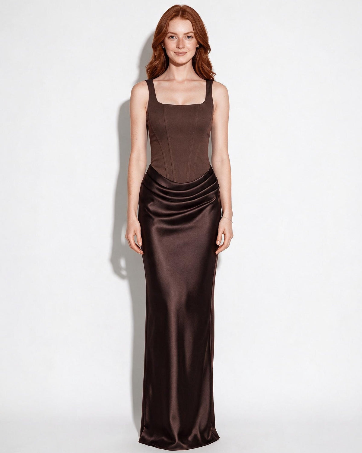 Corset Bodice Mermaid Maxi Dress