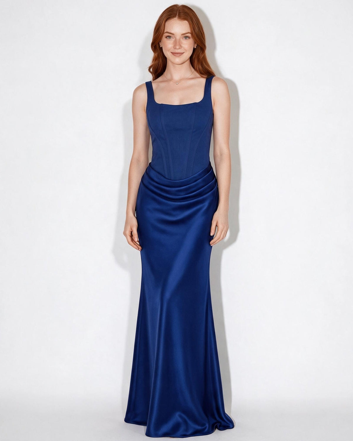Corset Bodice Mermaid Maxi Dress