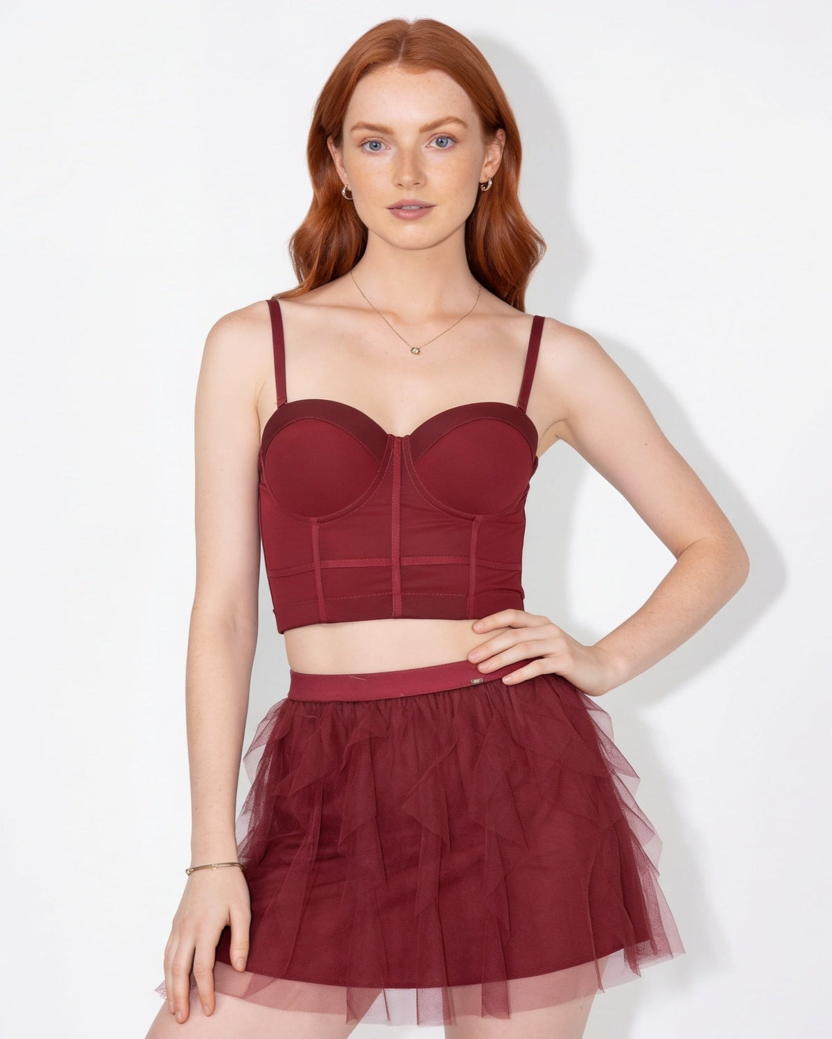 Seamed Underwire Crop Bustier