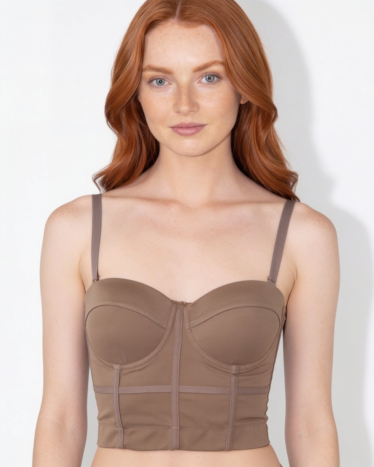 Seamed Underwire Crop Bustier