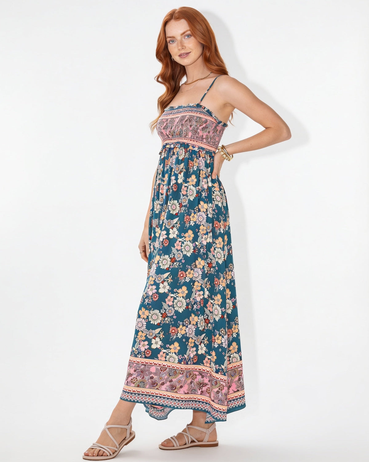Floral Smocked Maxi Dress