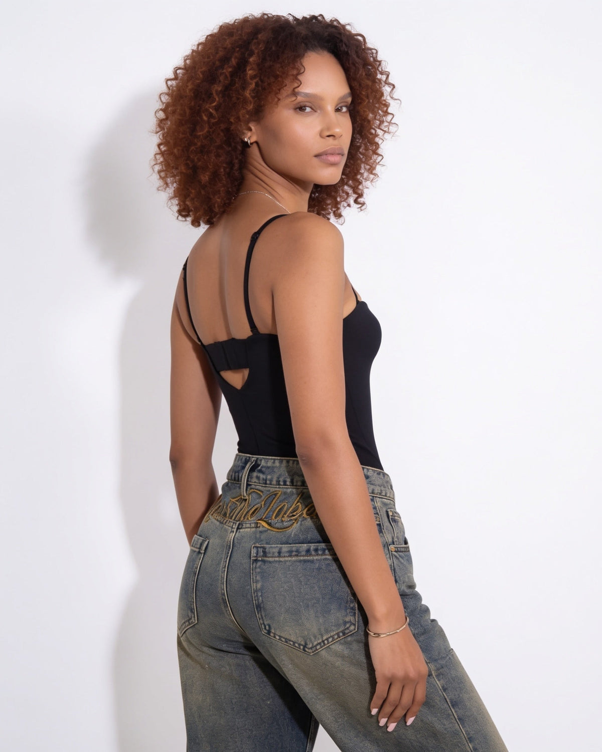 Strappy Sweetheart Keyhole-Back Bodysuit