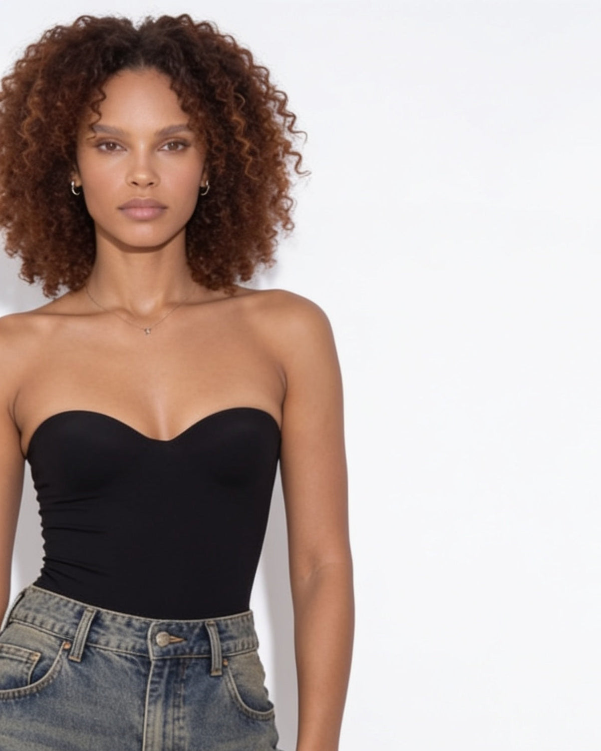 Strappy Sweetheart Keyhole-Back Bodysuit