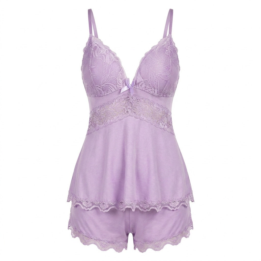 Lace Trim Cami Pyjama Set