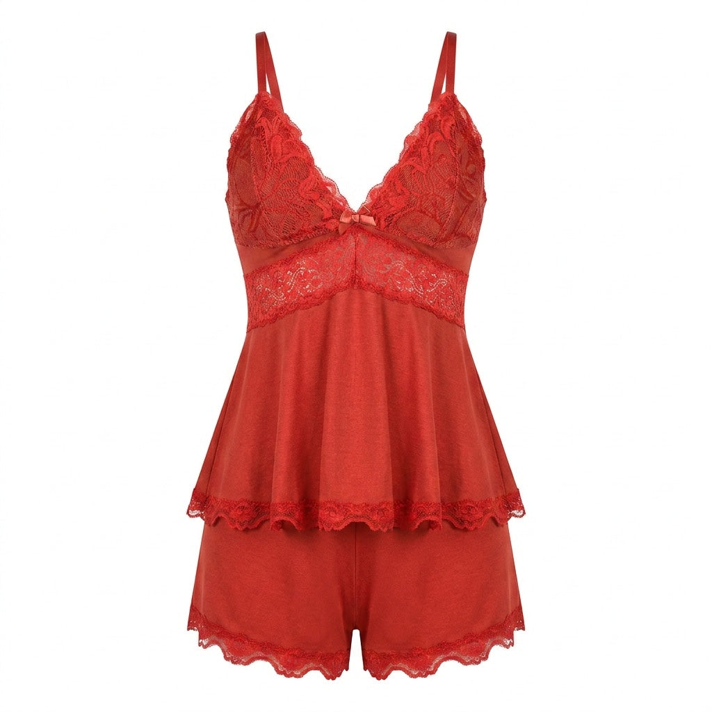 Lace Trim Cami Pyjama Set
