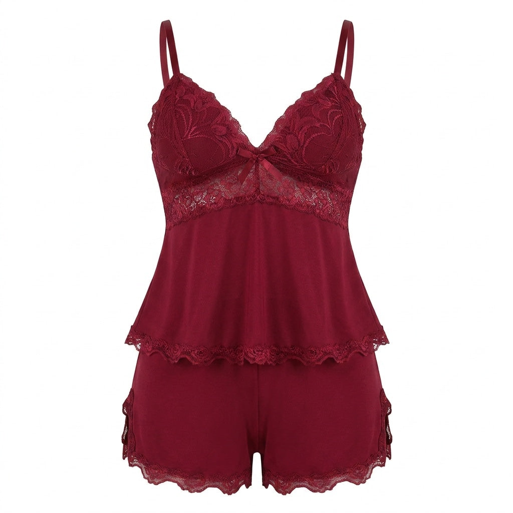 Lace Trim Cami Pyjama Set