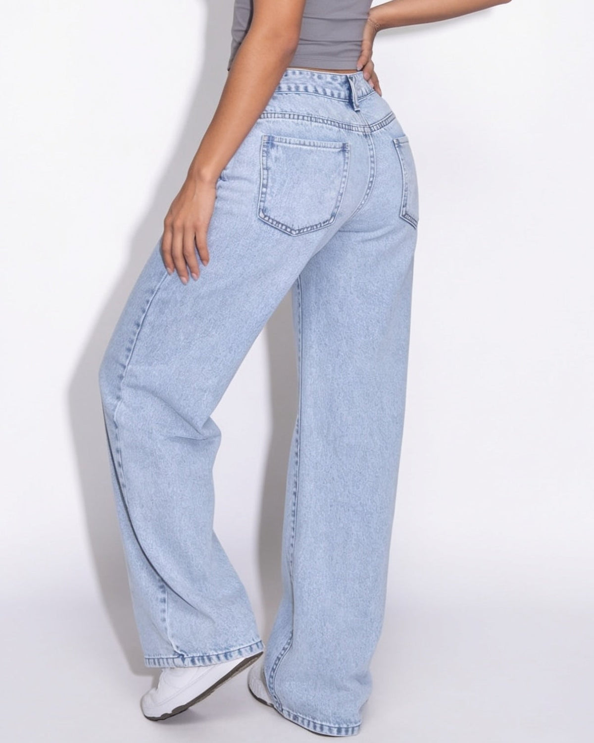 Baggy Wide-Leg Cotton Jeans