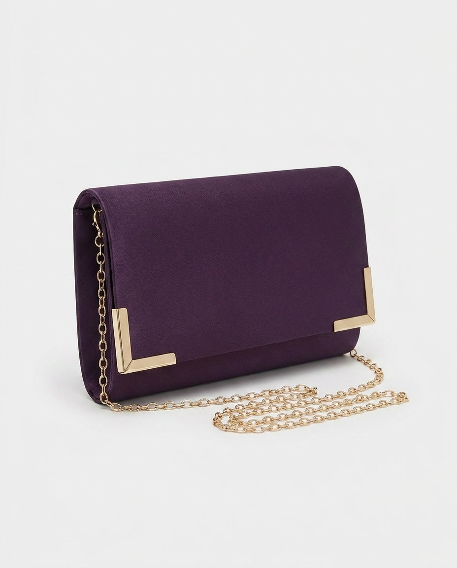 Chain Strap Envelope Clutch Bag