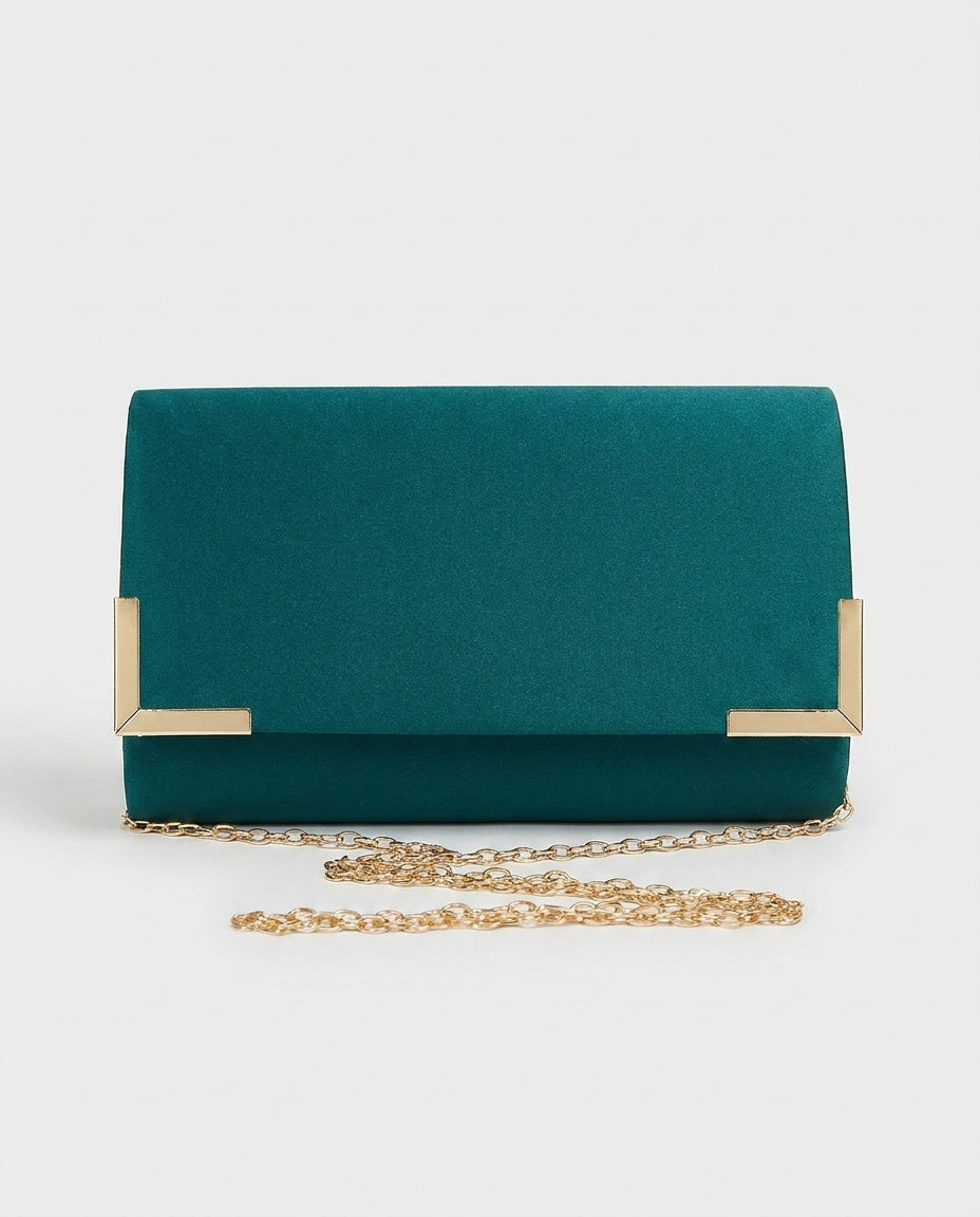 Chain Strap Envelope Clutch Bag