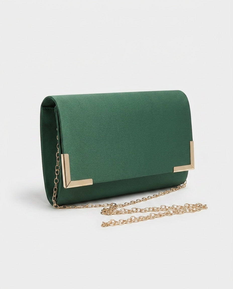 Chain Strap Envelope Clutch Bag