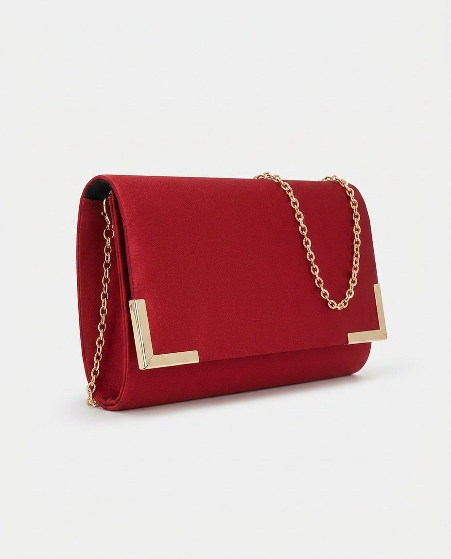 Chain Strap Envelope Clutch Bag