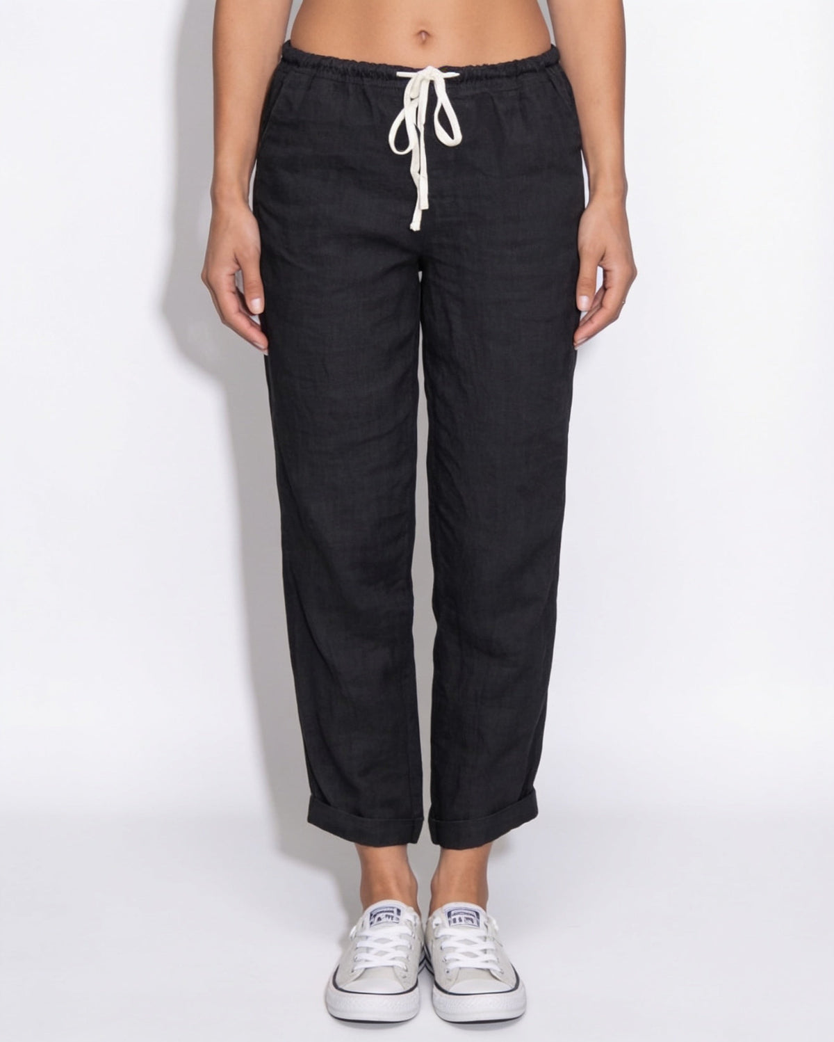 Cotton Linen Drawstring Trousers