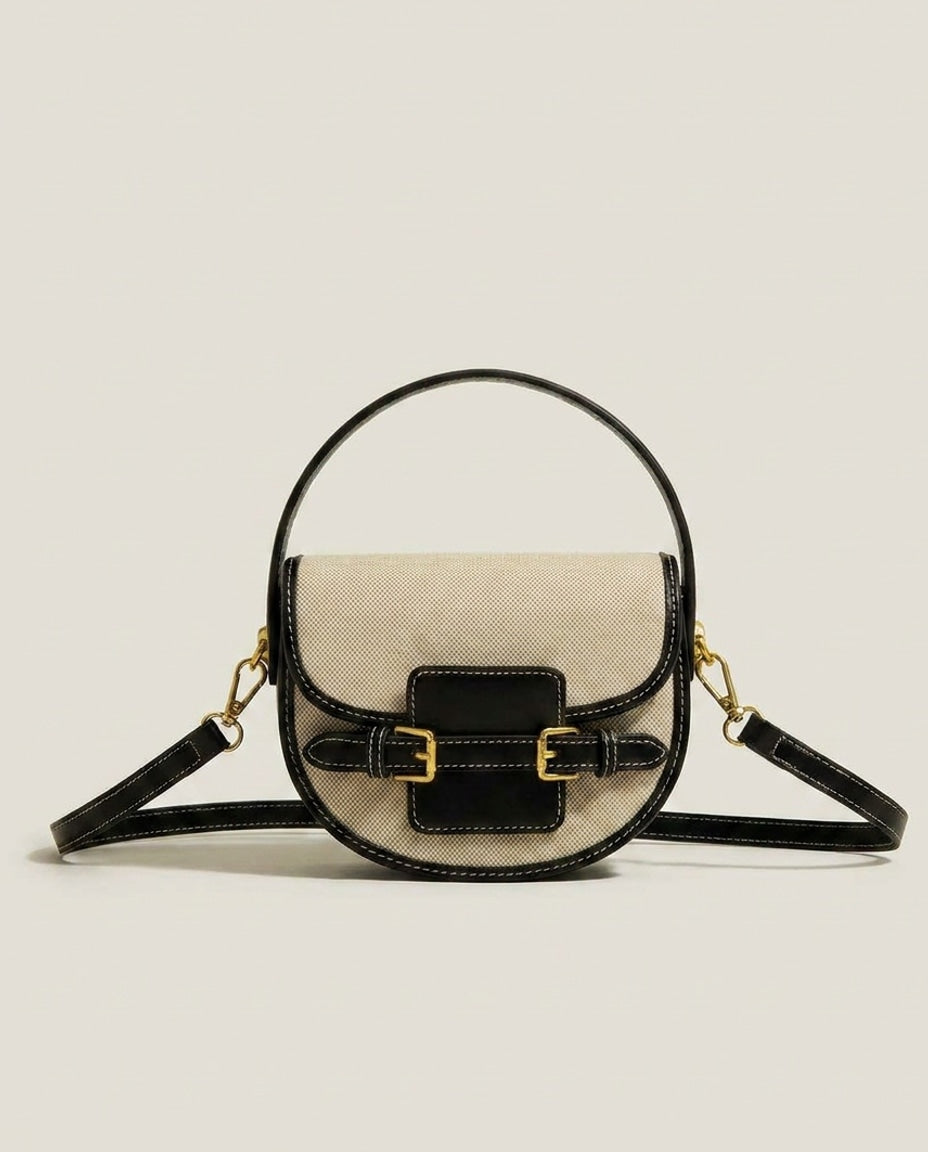 Buckle-Strap Saddle Mini Bag