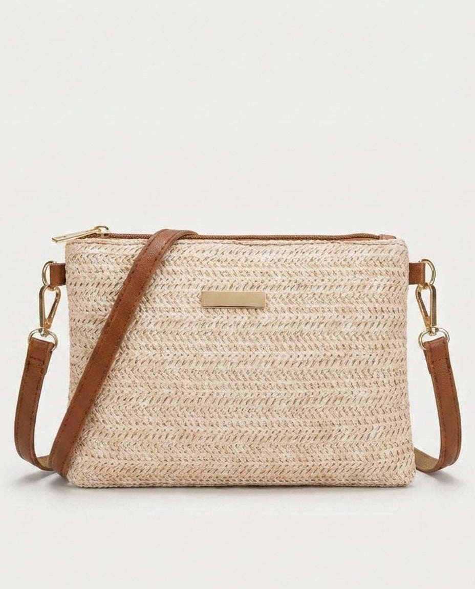 Slim Woven Crossbody Bag