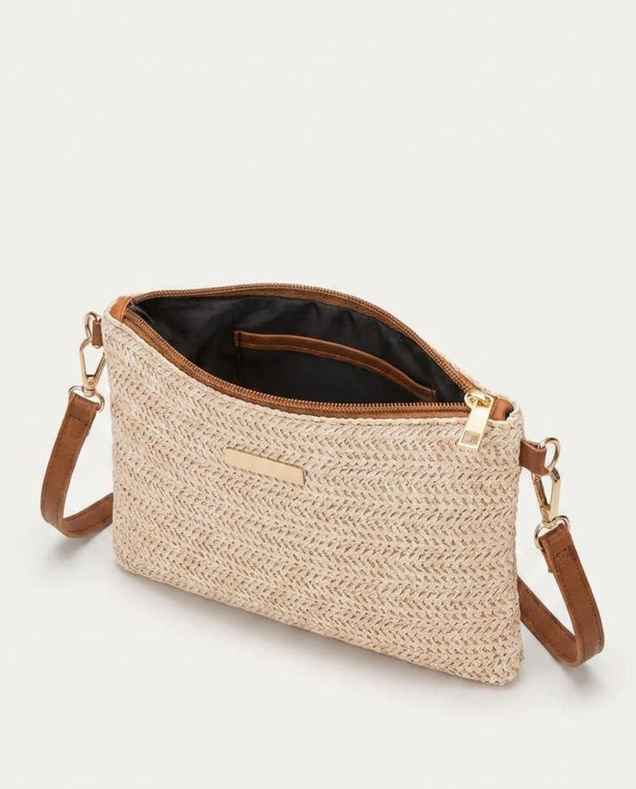 Slim Woven Crossbody Bag