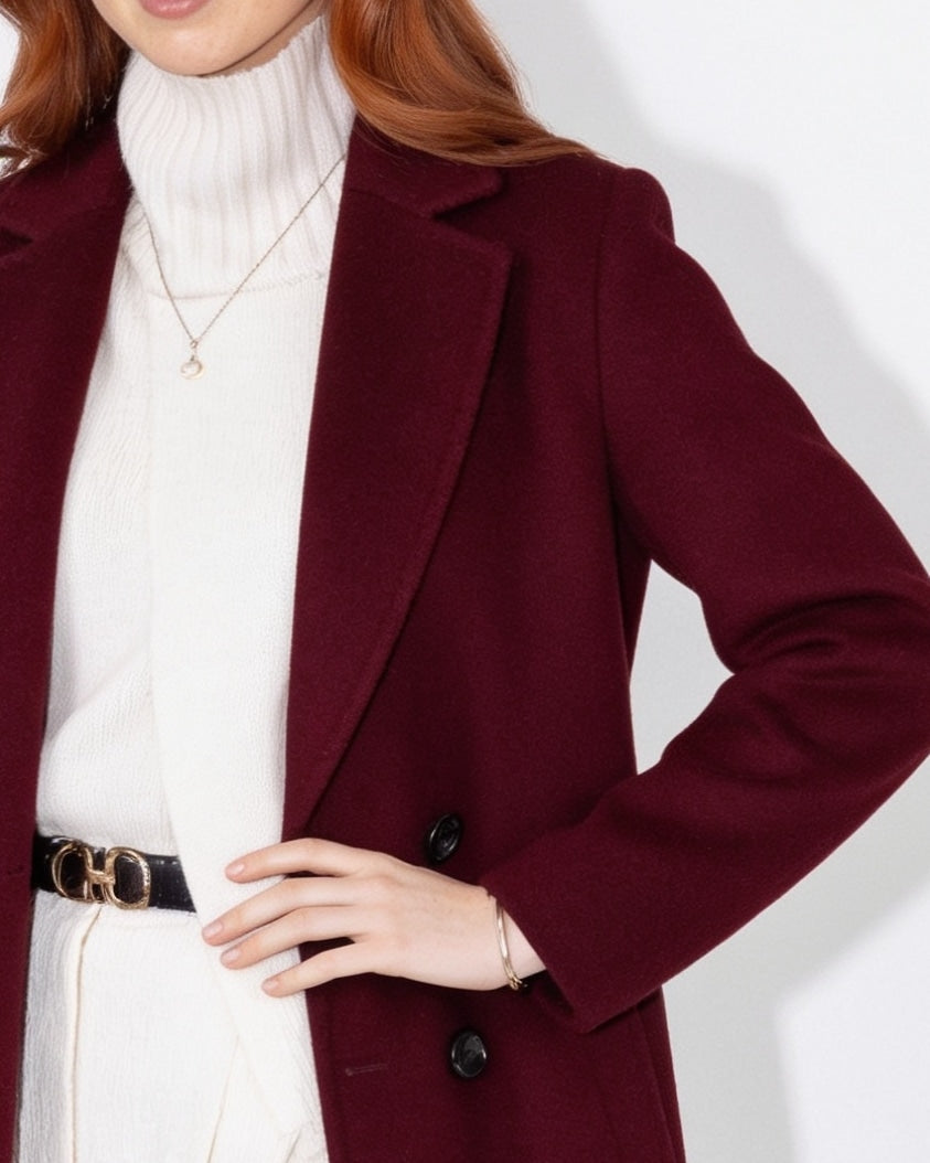 Notch Lapel Single-Breasted Maxi Coat