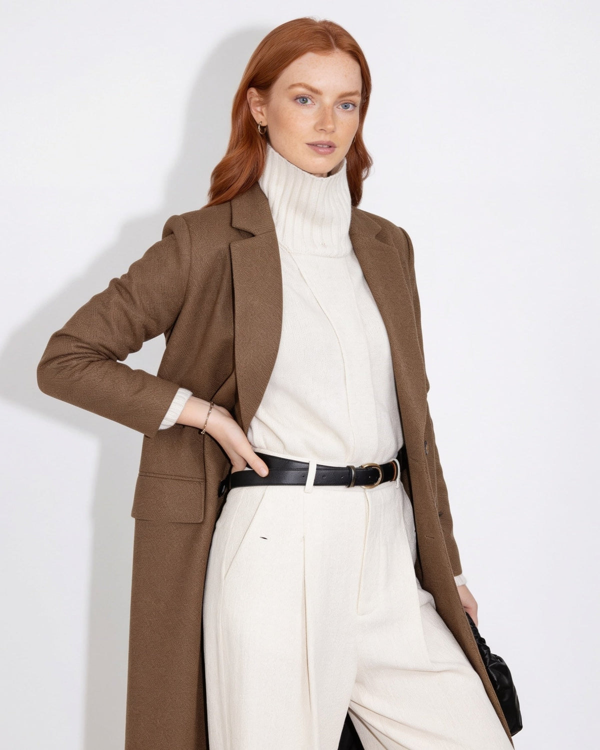 Notch Lapel Single-Breasted Maxi Coat