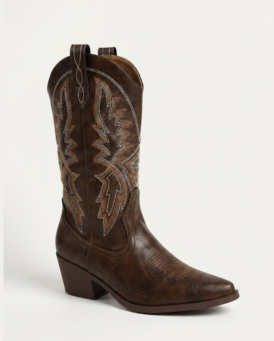 Embroidered Western Cowboy Boots