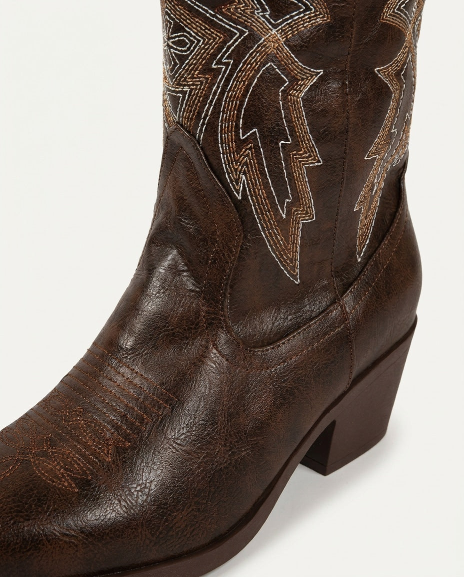 Embroidered Western Cowboy Boots