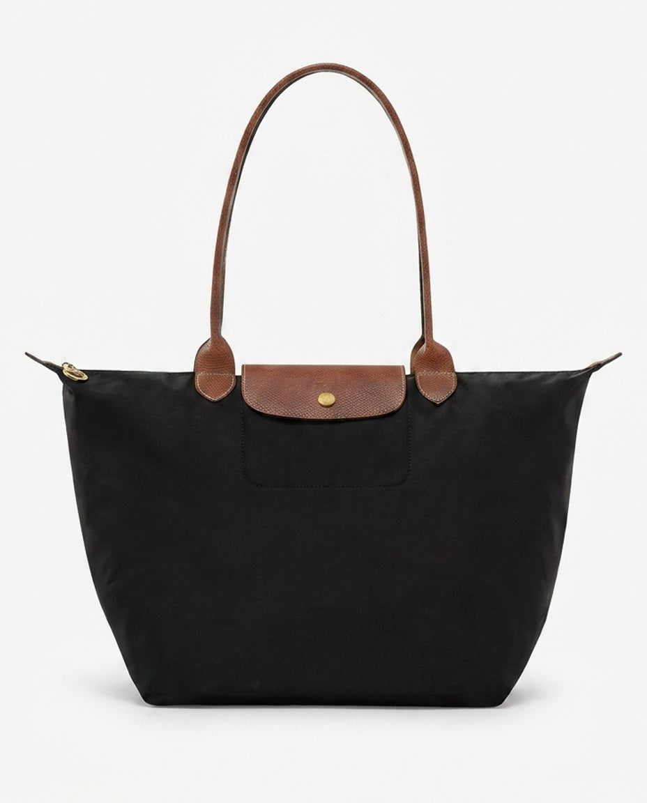 Structured Flap Pocket Tote Bag