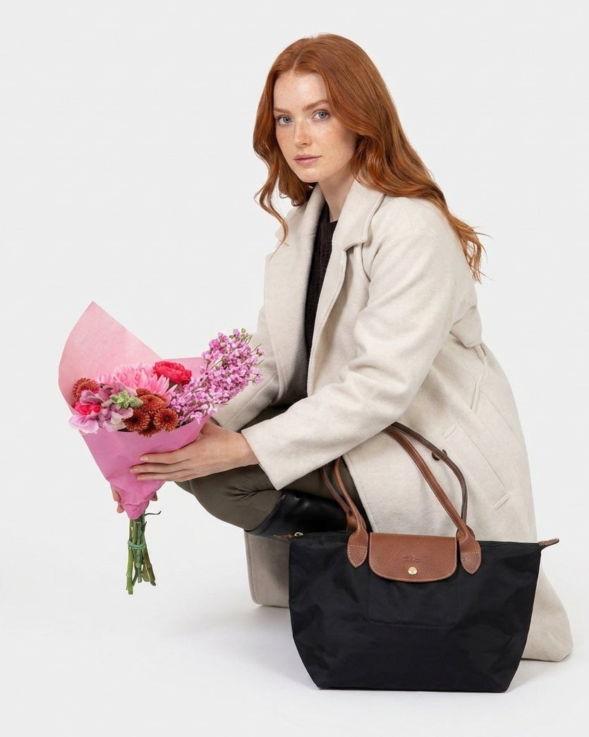 Structured Flap Pocket Tote Bag