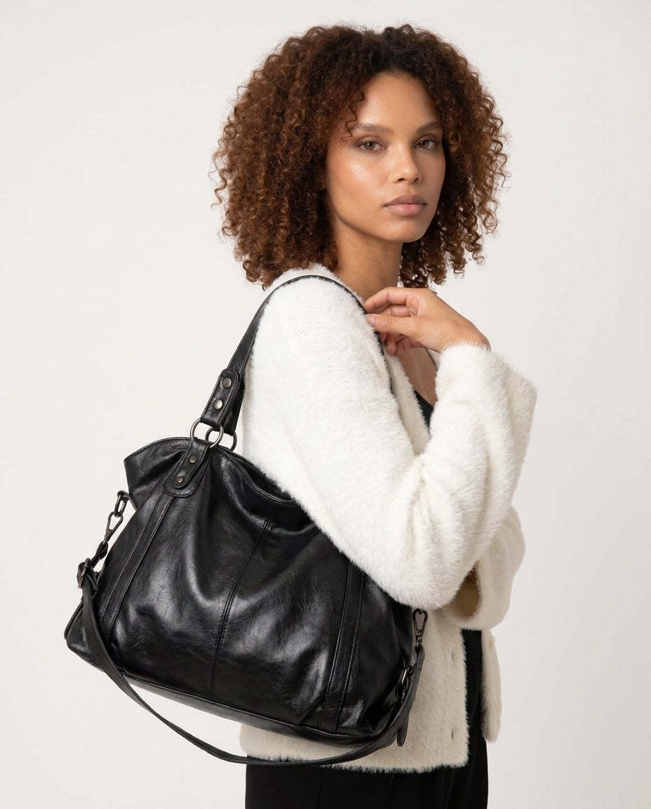 Slouchy Double Handle Crossbody Bag