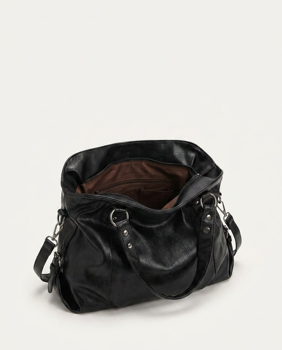 Slouchy Double Handle Crossbody Bag