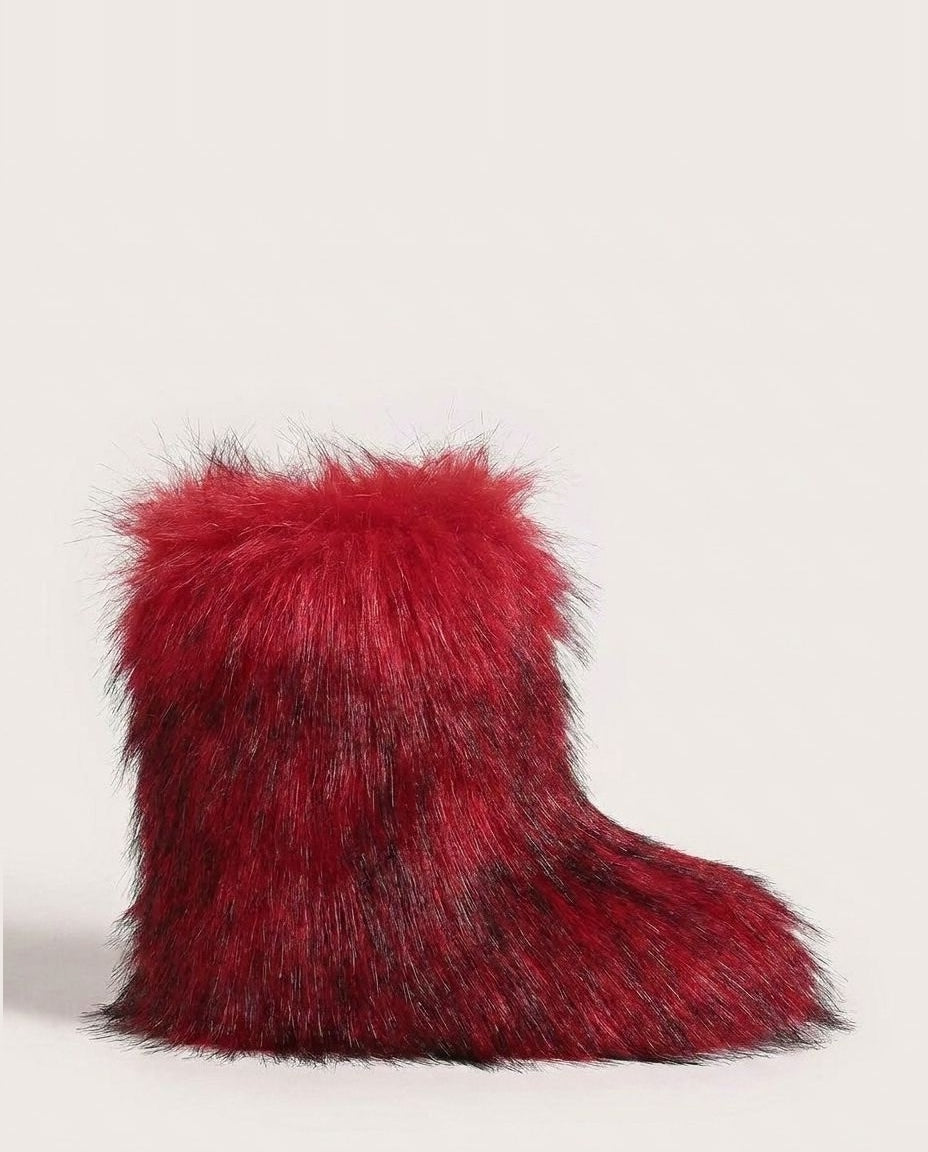 Chunky Shaggy Ankle Boots