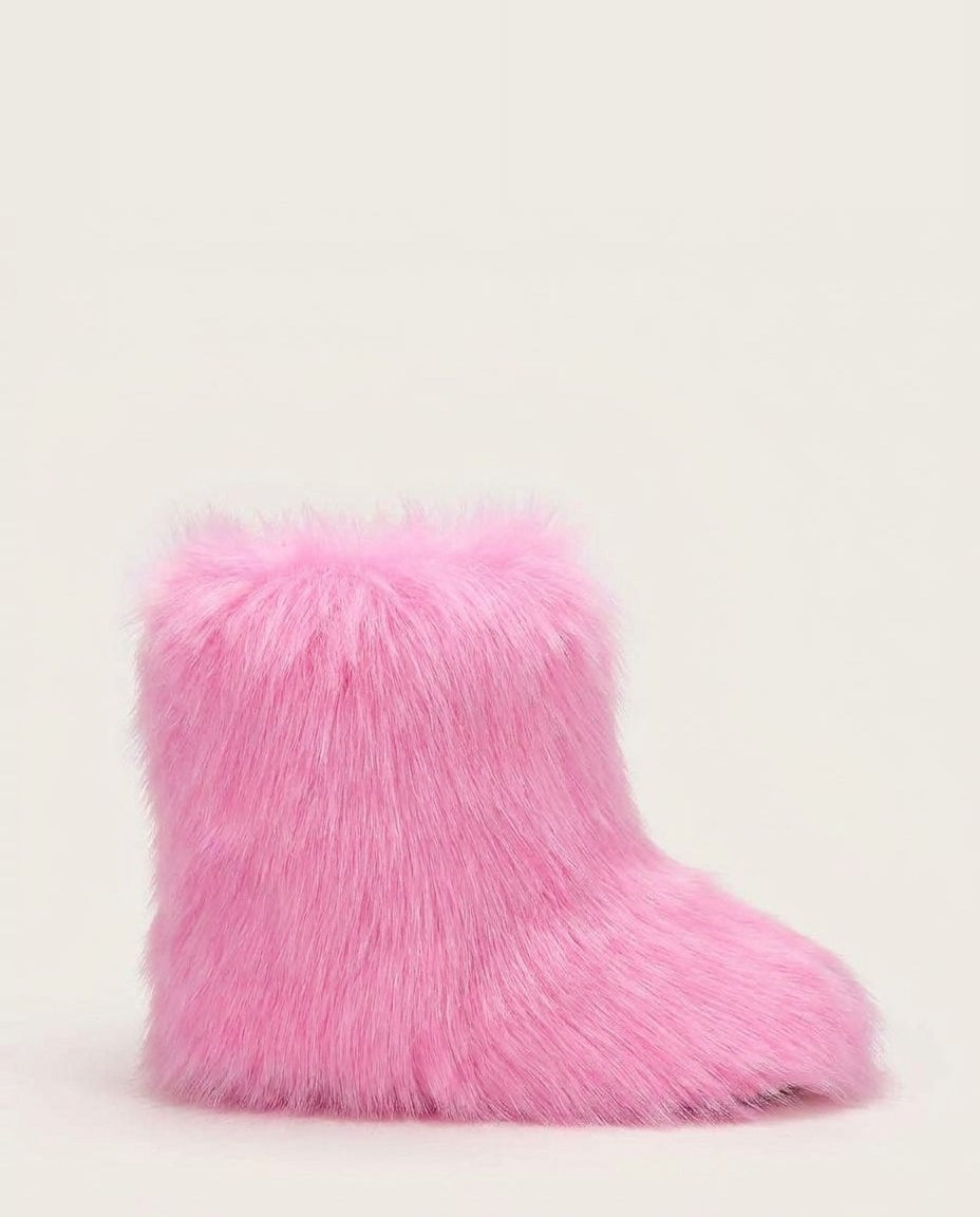 Chunky Shaggy Ankle Boots