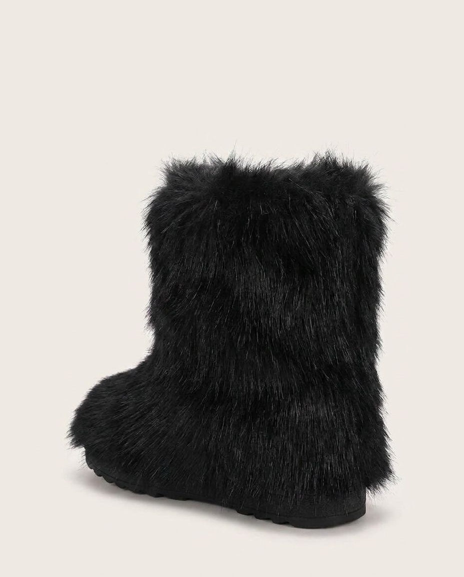 Chunky Shaggy Ankle Boots