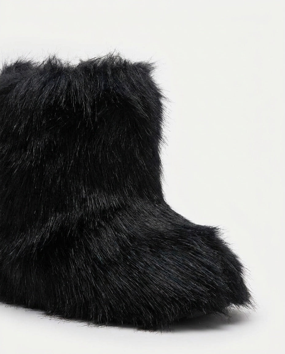 Chunky Shaggy Ankle Boots