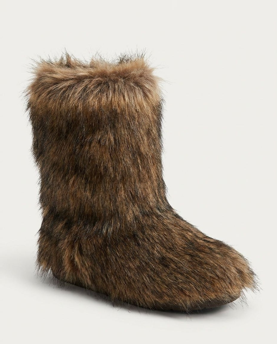 Chunky Shaggy Ankle Boots