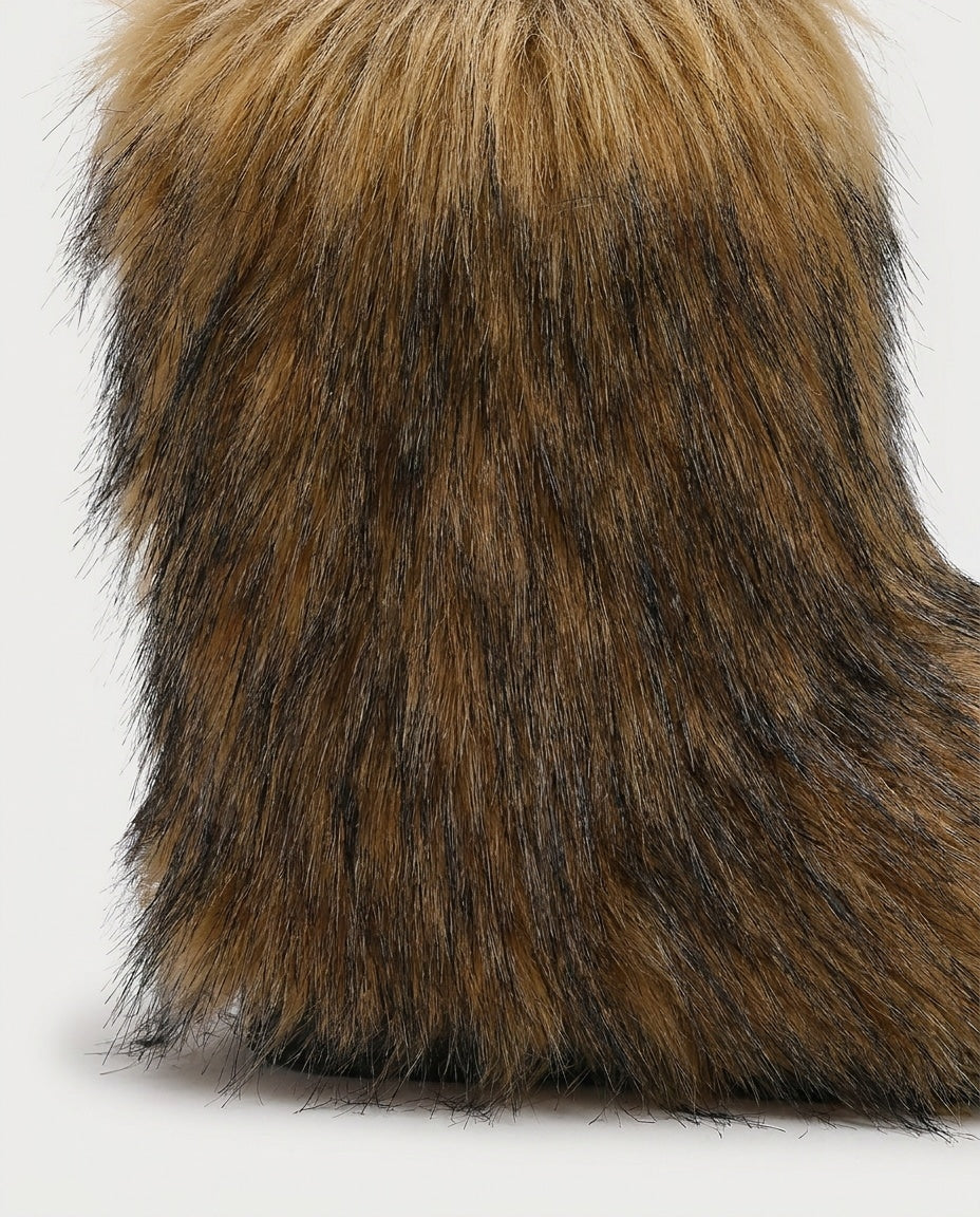 Chunky Shaggy Ankle Boots