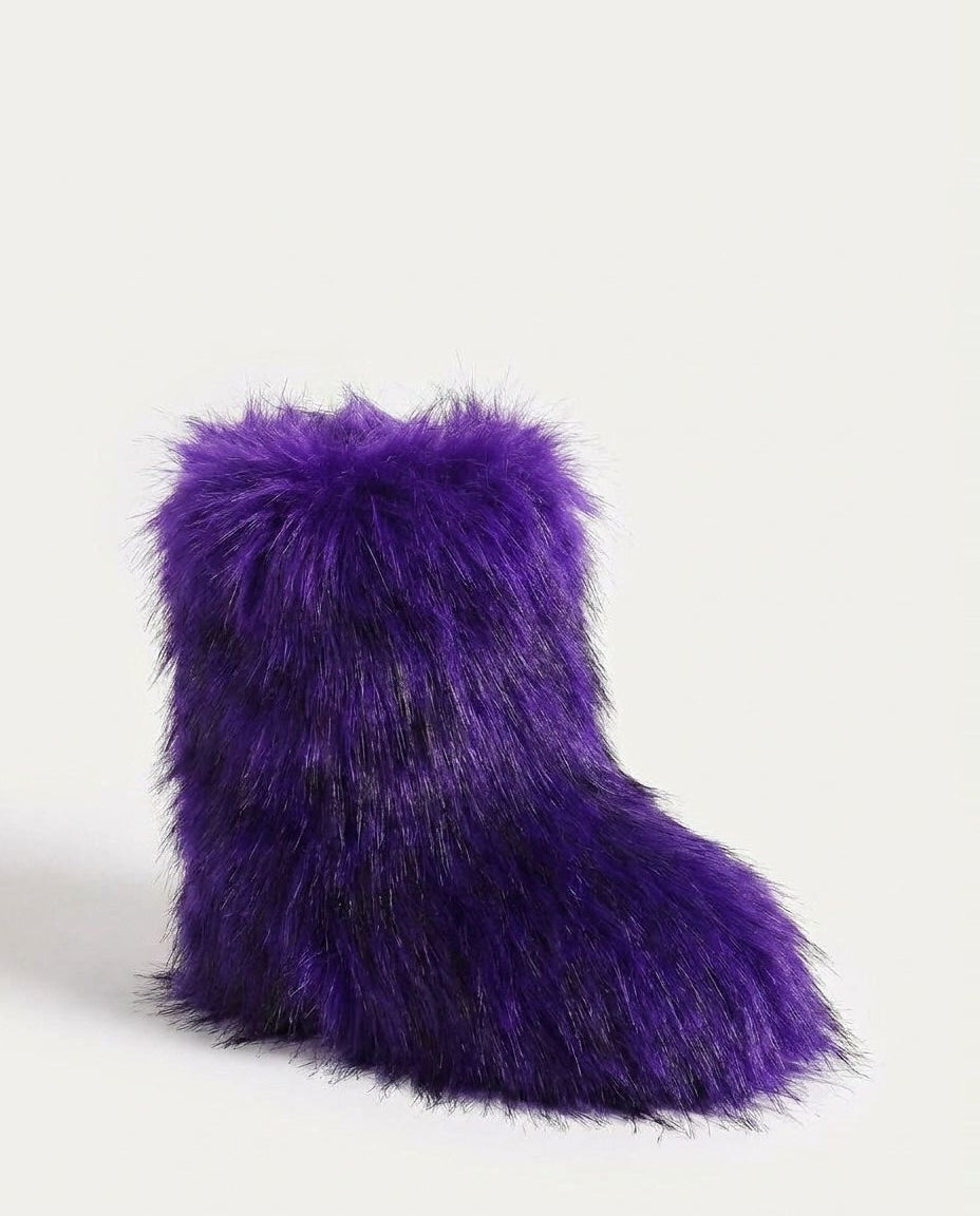 Chunky Shaggy Ankle Boots