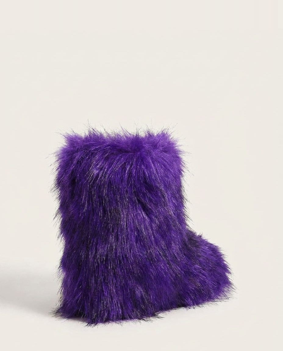 Chunky Shaggy Ankle Boots