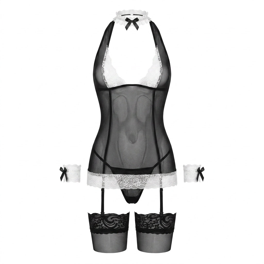 French Maid Cosplay Chemise Set