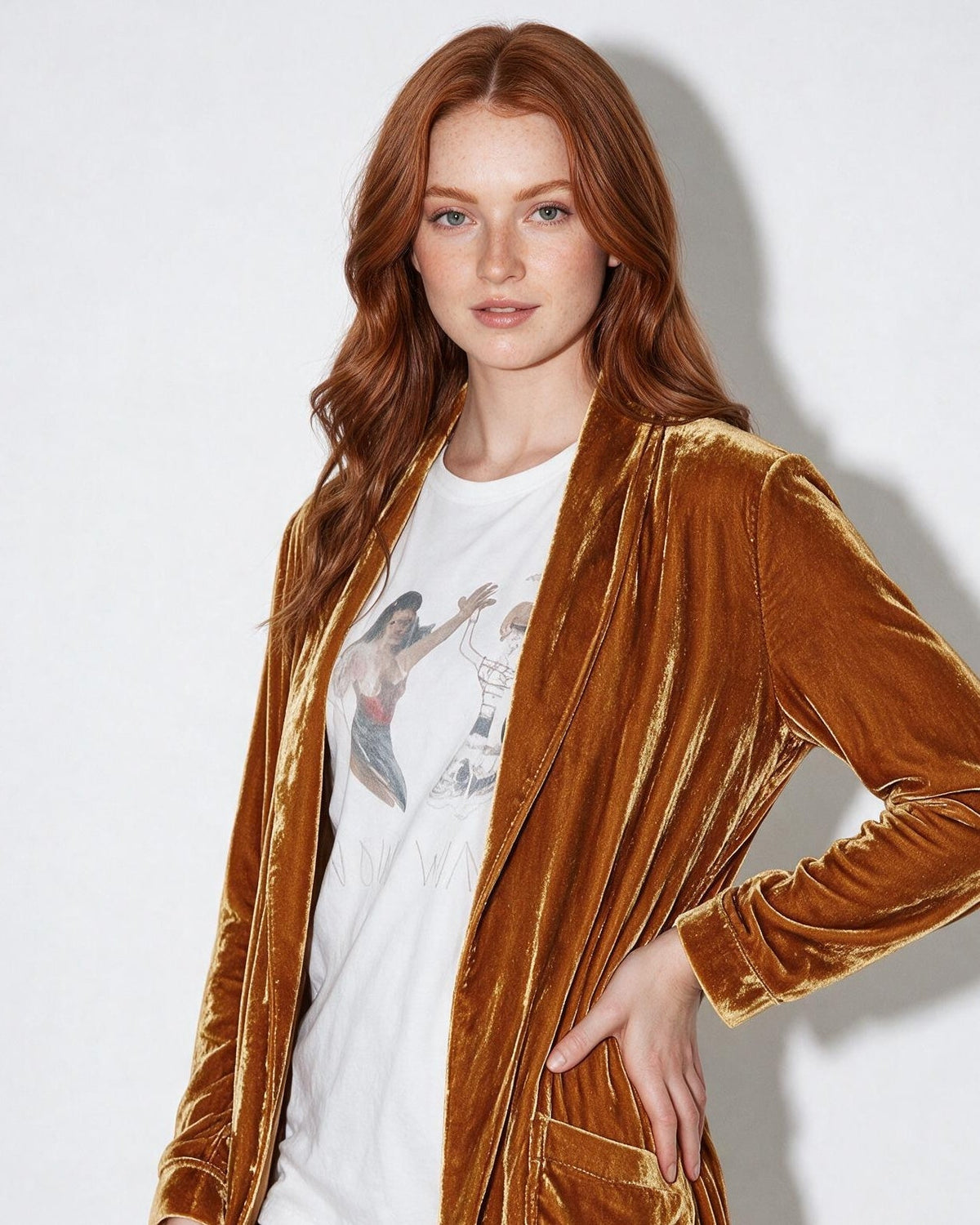 Open Front Shawl Collar Longline Duster Coat