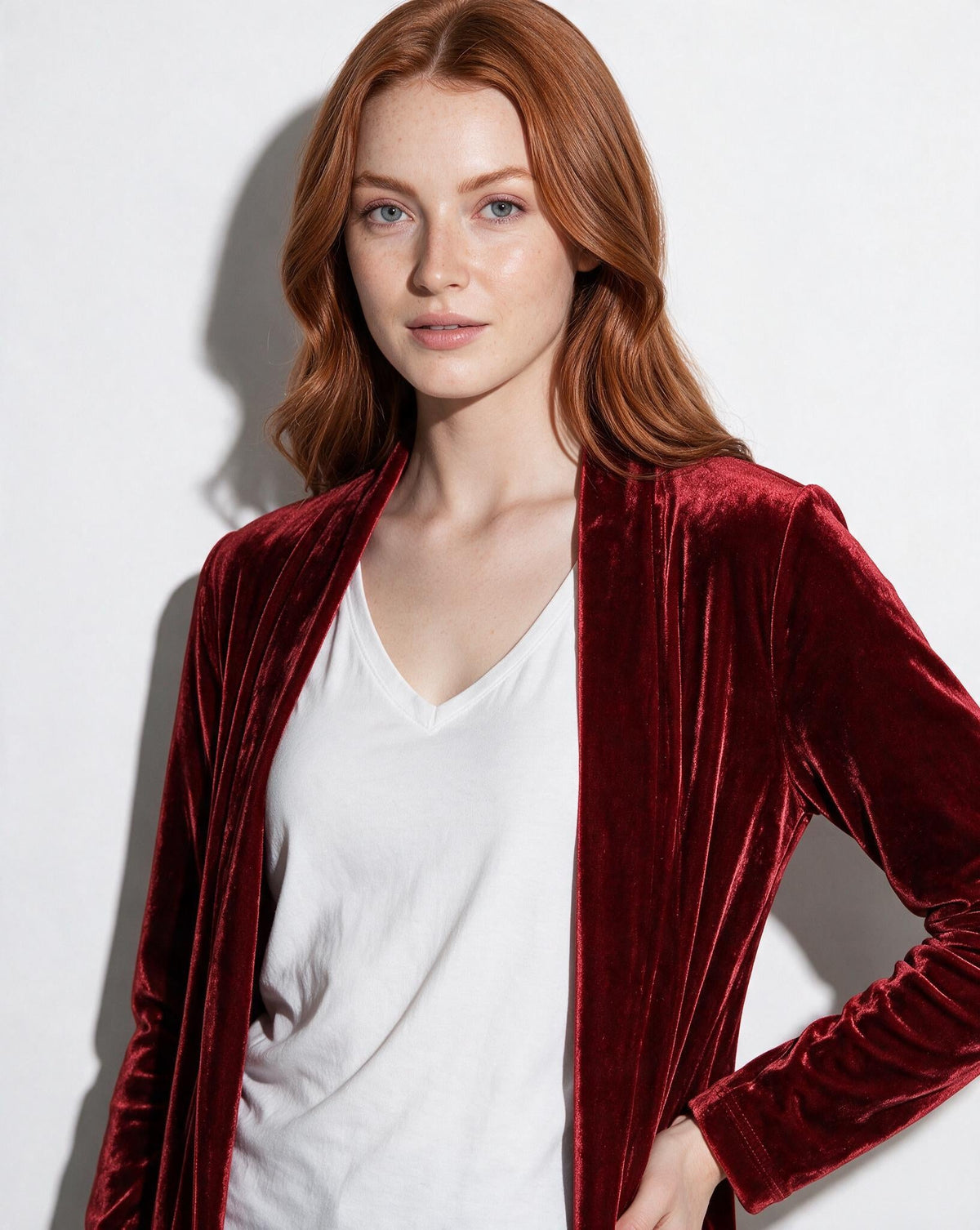 Open Front Shawl Collar Longline Duster Coat