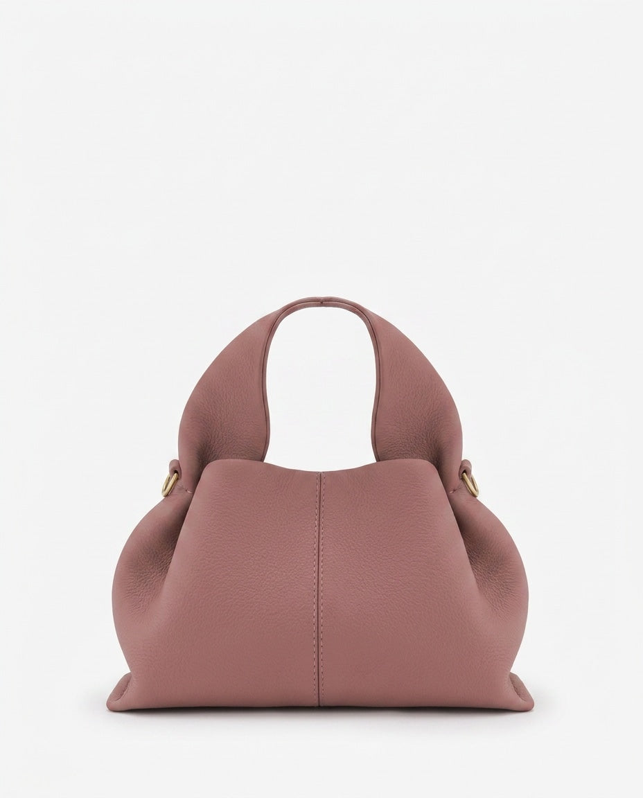 Pebbled Leather Top-Handle Bag